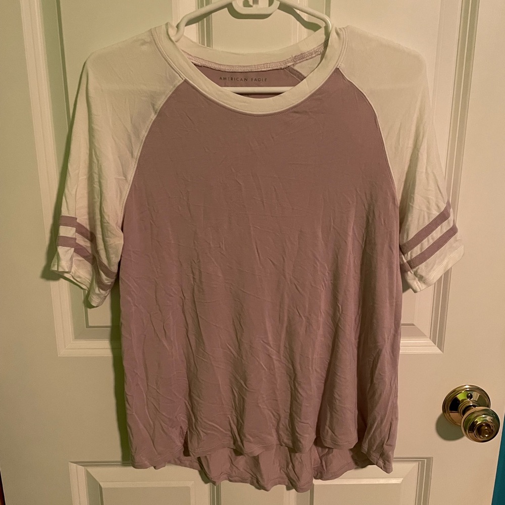 Purple/White 3/4 Length Shirt